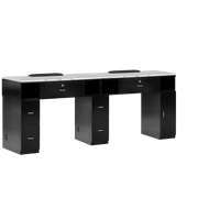 Mira Double Manicure Table Black Whale Spa