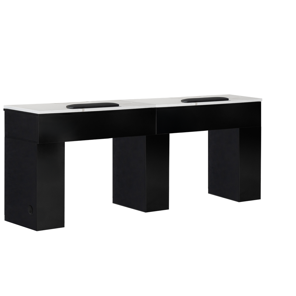 Mira Double Manicure Table Black Whale Spa