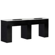 Mira Double Manicure Table Black Whale Spa