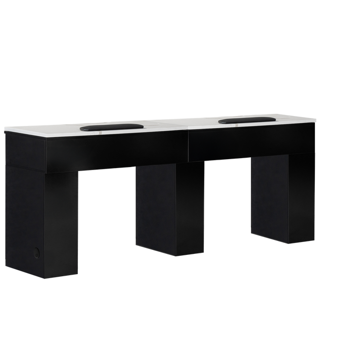 Mira Double Manicure Table Black Whale Spa
