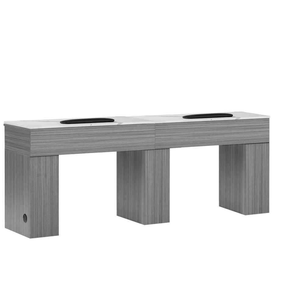 Mira Double Manicure Table Gray Whale Spa