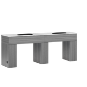 Mira Double Manicure Table Gray Whale Spa