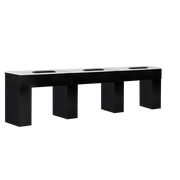Mira Triple Manicure Table Black Whale Spa
