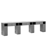 Mira Triple Manicure Table Gray Whale Spa