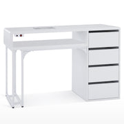 Nail Storage Table with 60W Embedded Nail Vacuum Cleaner, Beauty Manicure Workstation VC229