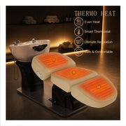 Maximus II Spa Salon Thermo Heated Massage Shampoo Bed with Rotating Seat