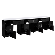 Triple Manicure Table Black Whale Spa