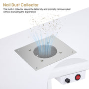 BarberPub Manicure Desk with Electric Dust Collector, Nail Art Table for Storage VC258