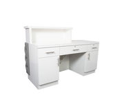 Valentino Lux Tufted Reception Desk with ADA Compliance Whale Spa