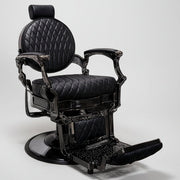 Prague Black Chrome Vintage Style Barber Chair