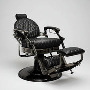 Prague Black Chrome Vintage Style Barber Chair