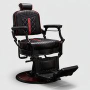 Rio Black and Red Vintage Style Barber Chair