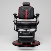 Rio Black and Red Vintage Style Barber Chair