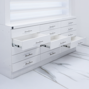 Single Sided Double-Tier Polish Display/Cabinet Gloss White Whale Spa
