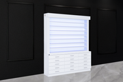 Single Sided Double-Tier Polish Display/Cabinet Gloss White Whale Spa