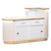 Olivia Reception Desk Beige Whale Spa