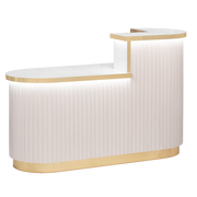 Olivia Reception Desk Beige Whale Spa