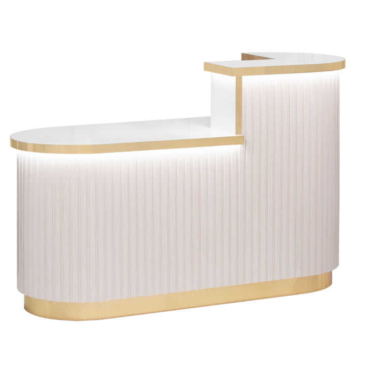 Olivia Reception Desk Beige Whale Spa