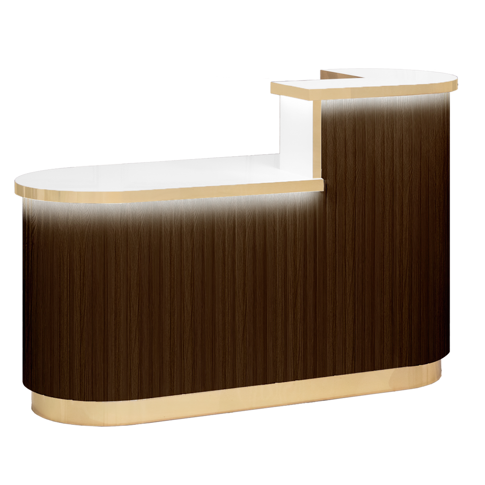 Olivia Reception Desk Espresso Brown Whale Spa