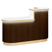 Olivia Reception Desk Espresso Brown Whale Spa