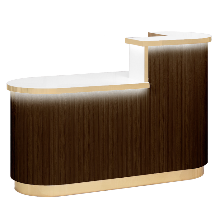 Olivia Reception Desk Espresso Brown Whale Spa