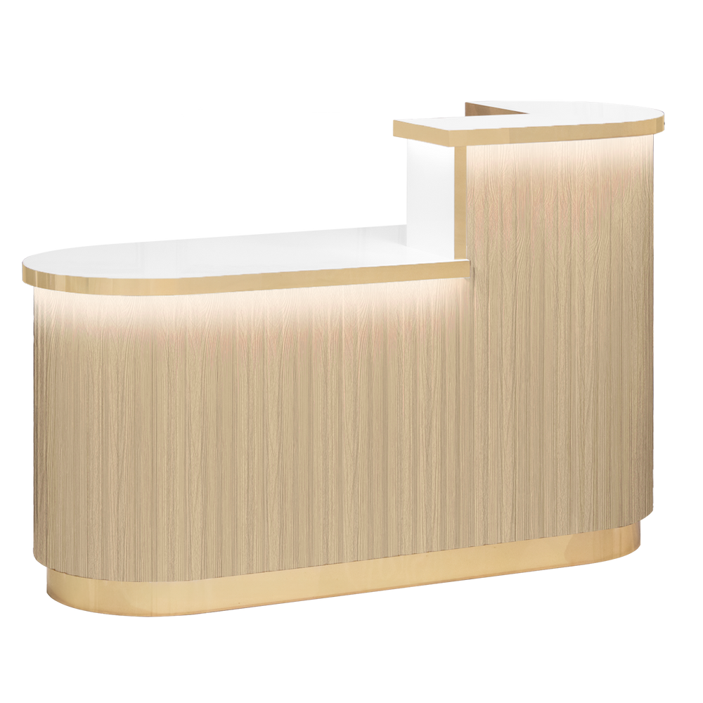 Olivia Reception Desk Oak Whale Spa