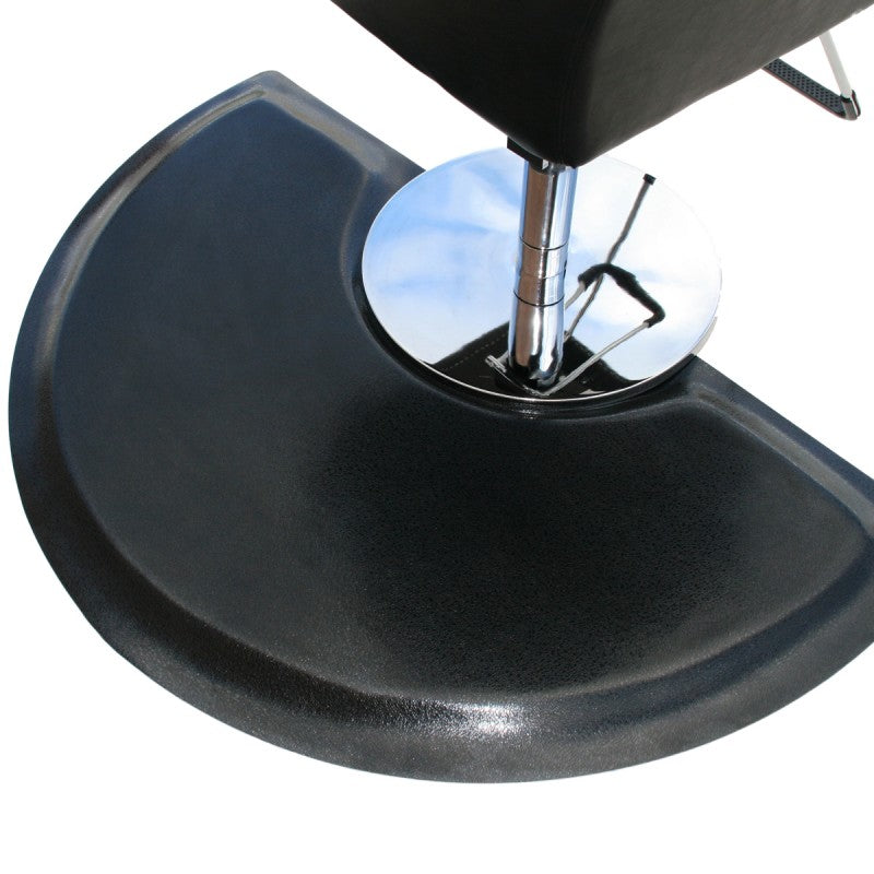 Rhino® Anti-Fatigue Salon Barber Chair Mat Semi-Circle with Round Cut-Out