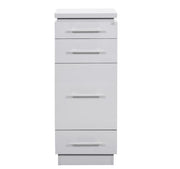 Romance II Styling Station Cabinet Silver Gray DIR