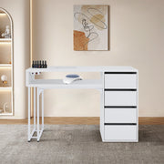 Nail Storage Table with 60W Embedded Nail Vacuum Cleaner, Beauty Manicure Workstation VC229