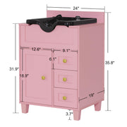 Barber Textured Embossed Storage Shampoo Station, Hair Salon Shampoo Backwash Equipment 7131