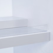 Single Sided Double-Tier Polish Display/Cabinet Gloss White Whale Spa