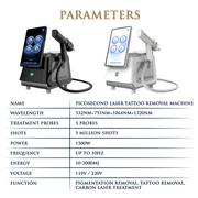 Skin Monarch Picosecond Tattoo Removal Laser 1500W