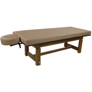 Solterra Teak Massage Table Camel TouchAmerica
