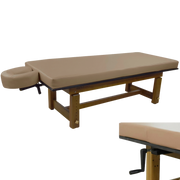 Solterra Teak Massage Table Camel TouchAmerica