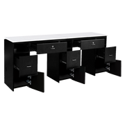 Double Manicure Table Black Whale Spa