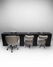 Triple Manicure Table w/ NO MOUNTED TOP - Edge Line Belava