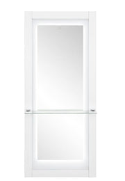 Luna LED Lighted Hair Salon Station and Wall Mirror White DIR