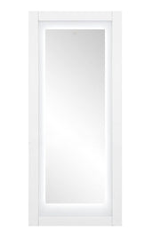 Luna LED Lighted Hair Salon Station and Wall Mirror White DIR
