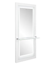 Luna LED Lighted Hair Salon Station and Wall Mirror White DIR