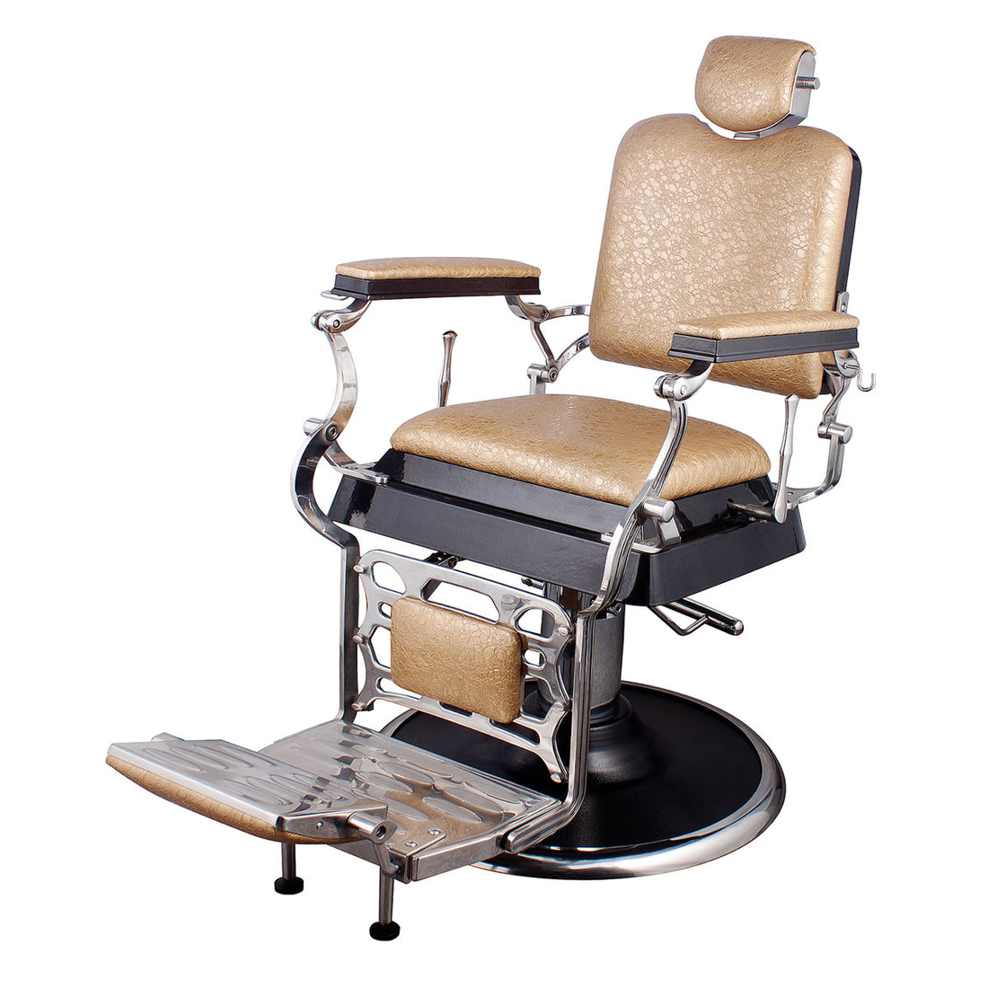 EMPEROR Barber Chair Patent Gold Crocodile AGS Beauty
