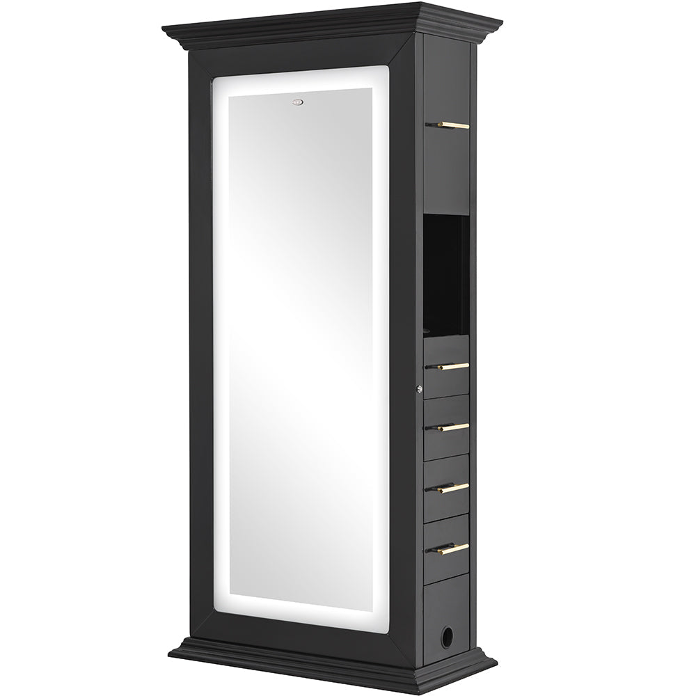Adonis Double LED Lighted Styling Station Black DIR