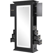 Adonis Double LED Lighted Styling Station Black DIR