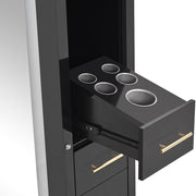 Adonis Double LED Lighted Styling Station Black DIR