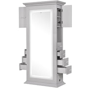 Adonis Double LED Lighted Styling Station Gray DIR