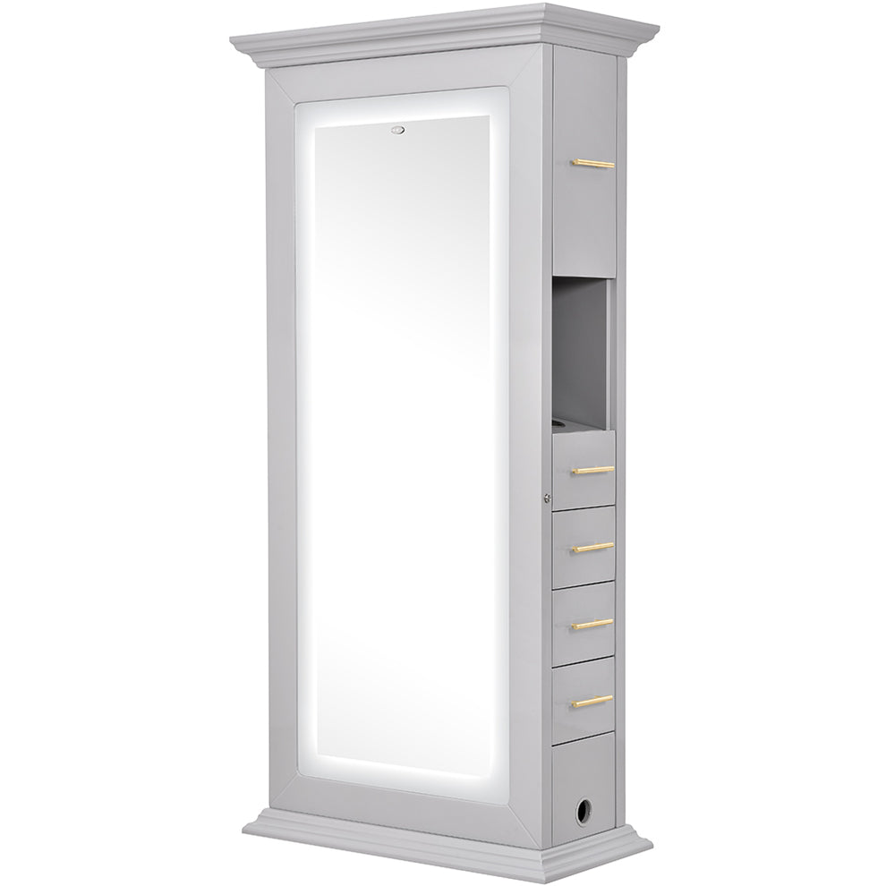 Adonis Double LED Lighted Styling Station Gray DIR