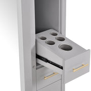 Adonis Double LED Lighted Styling Station Gray DIR