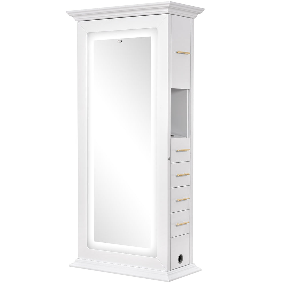 Adonis Double LED Lighted Styling Station White DIR