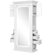 Adonis Double LED Lighted Salon Station