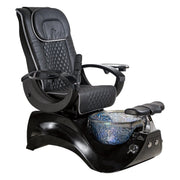 Alden Crystal Black Base Pedicure Chair Whale Spa