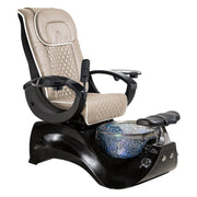 Alden Crystal Black Base Pedicure Chair Whale Spa